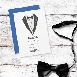 ボヘミアンブルーバイオレット花婿介添人提案 招待状