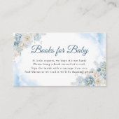 ボヘミアンブルーバラベビーシャワーブックベビー エンクロージャーカード (正面)