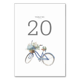 ボヘミアンブルーフローラウォーター結婚カラー テーブルナンバー