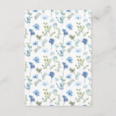 ボヘミアンブルーフローラリース素朴結婚性詳細 エンクロージャーカード (裏面)