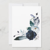 ボヘミアンブルーブライダルシャワー招待 招待状 (裏面)