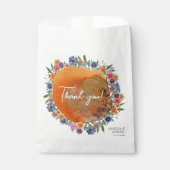 ボヘミアンブルーボホお洒落ワイルドフラワー結婚ズ フェイバーバッグ (正面)