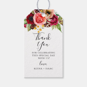 ボヘミアンブルームのウェディングサンクス ギフトタグ
