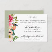 ボヘミアンブルームの結婚式の詳細 招待状 (正面/裏面)