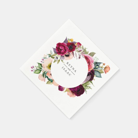 ボヘミアンブルームス パーソナライズペーパーナプキン スタンダードカクテルナプキン (角)