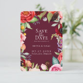 ボヘミアンブルームズ ボルドー セーブ・ザ・デート 案内状 (スタンド正面)