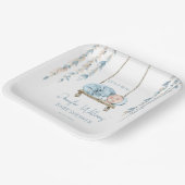 ボヘミアンブルー男の赤ちゃんシャワー紙プレート ペーパープレート (傾斜あり)