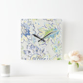 ボヘミアンブルー スクエア壁時計 (ホーム)