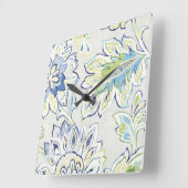 ボヘミアンブルー スクエア壁時計 (傾斜)