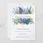 ボヘミアンブルー – バイオレットウォーター婚約パーティ 招待状 (正面)