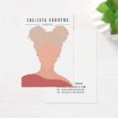 ボヘミアンブロンドガールホワイトイヤリングディスプレイカード (デスク)