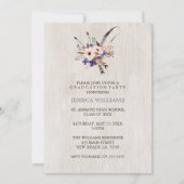 ボヘミアンブーケの卒業案内 招待状 (裏面)