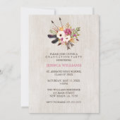 ボヘミアンブーケ卒業の招待状 招待状 (裏面)