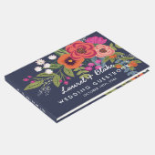 ボヘミアンブーケ – ネイビー結婚ブルー – 's ゲストブック (コーナー)