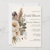 ボヘミアンブーケ&フェザーブライダルシャワー 招待状 (正面)