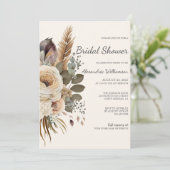 ボヘミアンブーケ&フェザーブライダルシャワー 招待状 (スタンド正面)