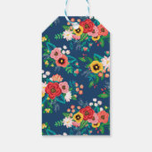 ボヘミアンブーケ – Navy Blue – ありがとう ギフトタグ (裏面)
