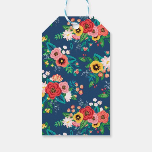 ボヘミアンブーケ – Navy Blue – ありがとう ギフトタグ (裏面)