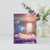 ボヘミアンプラントラバーズベッドルームポストカード ポストカード (スタンド正面)