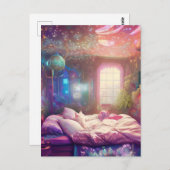 ボヘミアンプラントラバーズベッドルームポストカード ポストカード (正面/裏面)