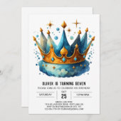 ボヘミアンプリンスクラウンバースデー 招待状 (正面/裏面)