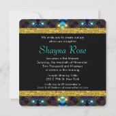 ボヘミアンプリンセスラかわいらしイツバルミツワー 招待状 (裏面)