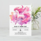 ボヘミアンプリンタブルホース誕生日 招待状 (スタンド正面)