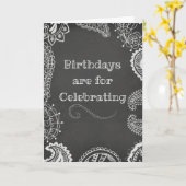 ボヘミアンヘナシャルボード誕生日カード カード (黄色い花)