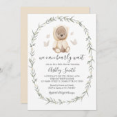 ボヘミアンベアベイビーシャワー招待状 招待状 (正面/裏面)