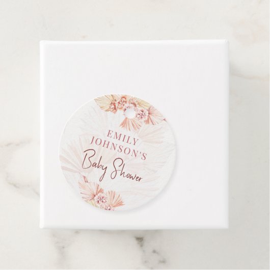 ボヘミアンベイビーシャワーパンパスグラスニュートラルスプリンクル フェイバータグ (インサイチュ)