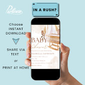 ボヘミアンベビーシャワー　産室　ジェンダーニュートラル 招待状