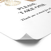 ボヘミアンベビー物干しバスラインのベビーシャワー好意のサイン ポスター (角)