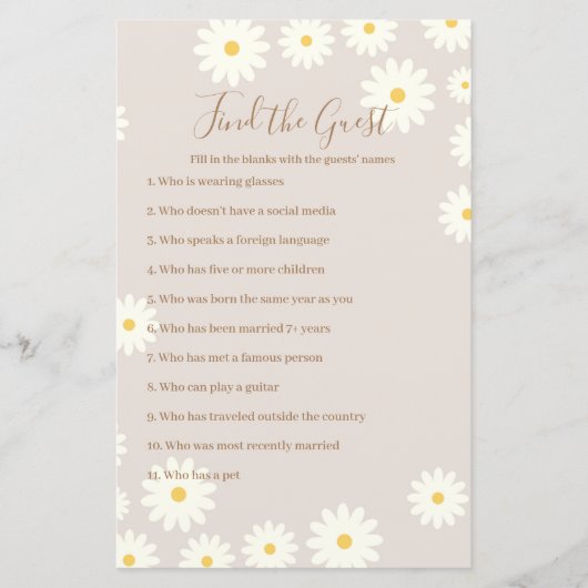 ボヘミアンホワイトデイジーフローラザゲスト (正面)