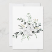 ボヘミアンホワイトローズブライダルシャワー招待 招待状 (裏面)