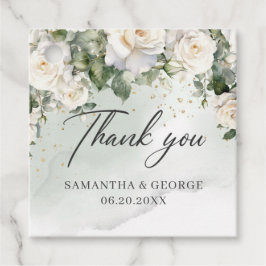 ボヘミアンホワイトローズ&ユーカリプタスグリーン フェイバータグ