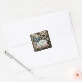 ボヘミアンボタニカルバタフライパリブライダルシャワー スクエアシール (封筒)