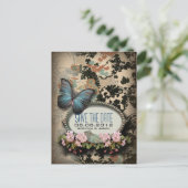 ボヘミアンボタニカルバタフライパリブライダルシャワー 案内ポストカード (スタンド正面)