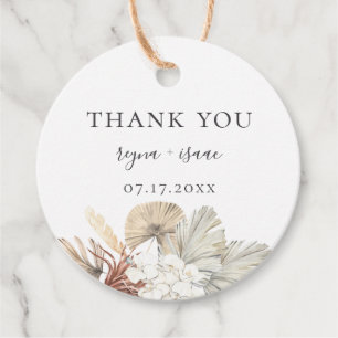 ボヘミアンボタニカル ウェディング サンクス フェイバータグ