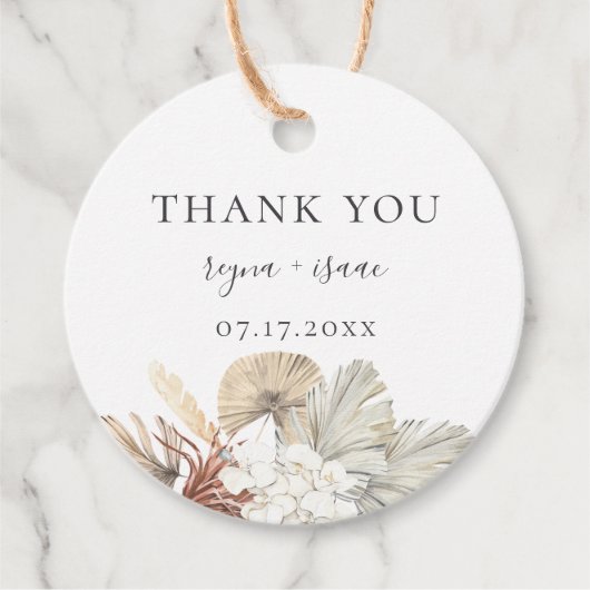 ボヘミアンボタニカル ウェディング サンクス フェイバータグ (正面)