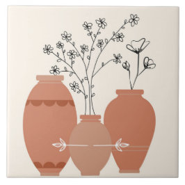 ボヘミアンボホアート抽象芸術テラコッタプランターズ タイル