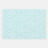 ボヘミアンボホシックな羽毛パターン ラッピングペーパーシート (正面2)