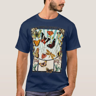 ボヘミアンボホヒッパイ蝶アールヌーボーヴィンタ Tシャツ
