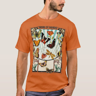 ボヘミアンボホヒッパイ蝶アールヌーボーヴィンタ Tシャツ