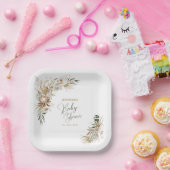 ボヘミアンボホベイビーシャワーデコール紙プレート ペーパープレート (パーティー)