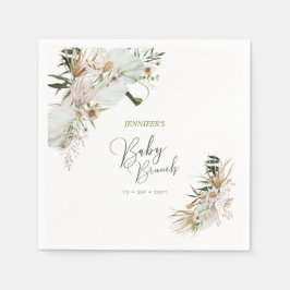 ボヘミアンボホベイビーシャワーブランチデコールナプキン スタンダードカクテルナプキン