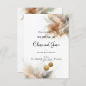 ボヘミアンボホーベージュ 招待状 (正面/裏面)