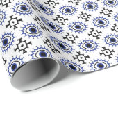 ボヘミアンボホ抽象芸術アステカスタイルパターンザアイ ラッピングペーパー (ロールコーナー)