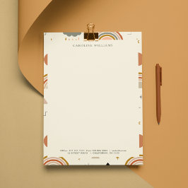 ボヘミアンボホ抽象芸術レインボーモノグラム名 レターヘッド