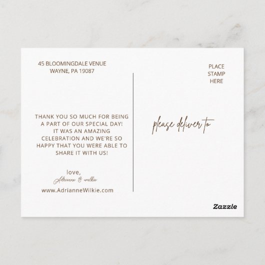 ボヘミアンボホ秋パンパ結婚スの感謝 ポストカード (裏面)