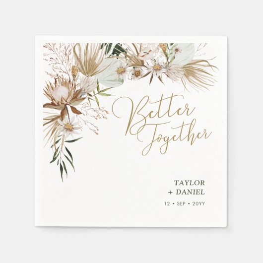 ボヘミアンボホ結婚のデコールナプキンス スタンダードカクテルナプキン (正面)